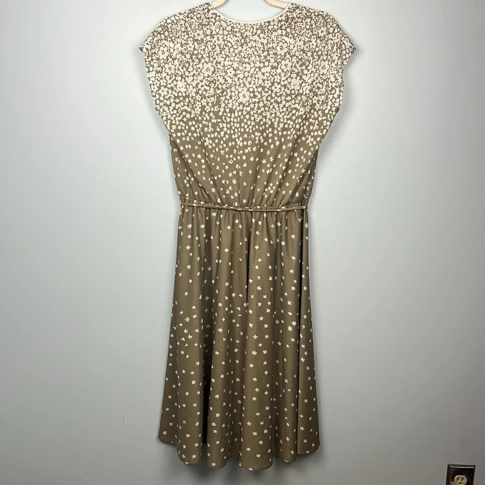 Malouf of Dallas vintage belted floral dress medium